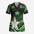 Melbourne Stars Cricket Scrub Top Australian Cricket Mascot - Modern Indigenous Style