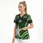 Melbourne Stars Cricket Scrub Top Australian Cricket Mascot - Modern Indigenous Style