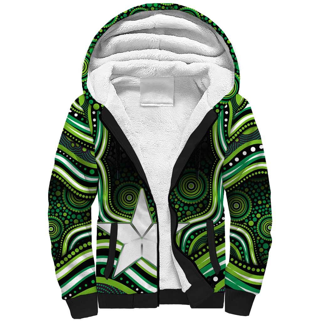 Melbourne Stars Cricket Sherpa Hoodie Australian Cricket Mascot - Modern Indigenous Style
