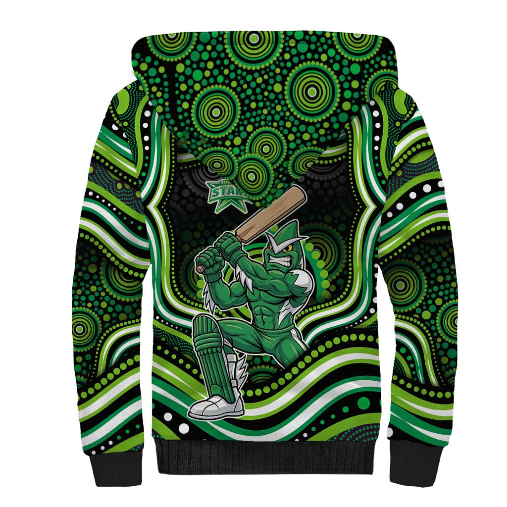 Melbourne Stars Cricket Sherpa Hoodie Australian Cricket Mascot - Modern Indigenous Style