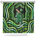 Melbourne Stars Cricket Shower Curtain Australian Cricket Mascot - Modern Indigenous Style