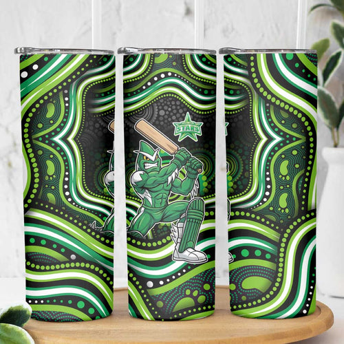 Melbourne Stars Cricket Skinny Tumbler Australian Cricket Mascot - Modern Indigenous Style