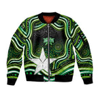 Melbourne Stars Cricket Sleeve Zip Bomber Jacket Australian Cricket Mascot - Modern Indigenous Style