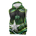 Melbourne Stars Cricket Sleeveless Zip Hoodie Australian Cricket Mascot - Modern Indigenous Style