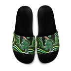 Melbourne Stars Cricket Slide Sandals Australian Cricket Mascot - Modern Indigenous Style