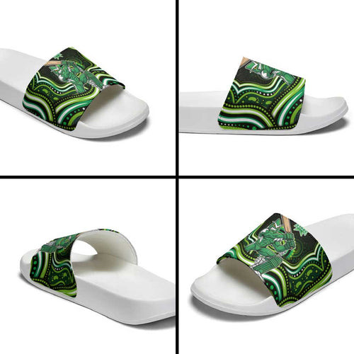 Melbourne Stars Cricket Slide Sandals Australian Cricket Mascot - Modern Indigenous Style