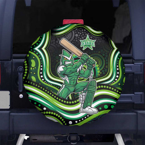 Melbourne Stars Cricket Spare Tire Cover Australian Cricket Mascot - Modern Indigenous Style