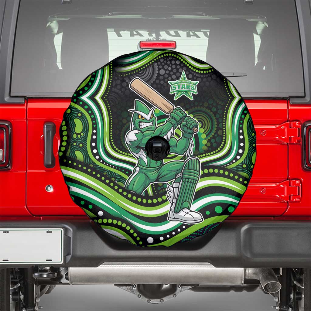 Melbourne Stars Cricket Spare Tire Cover Australian Cricket Mascot - Modern Indigenous Style