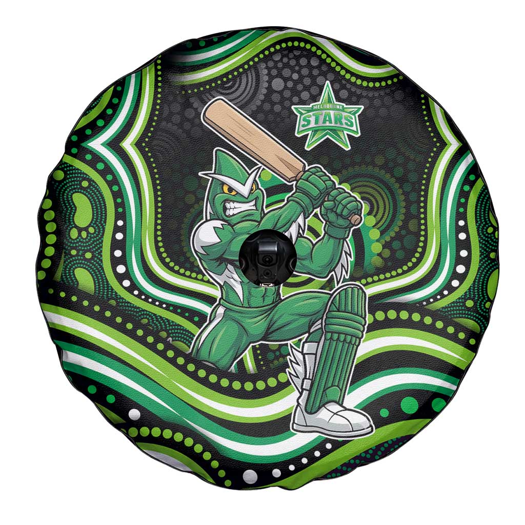 Melbourne Stars Cricket Spare Tire Cover Australian Cricket Mascot - Modern Indigenous Style