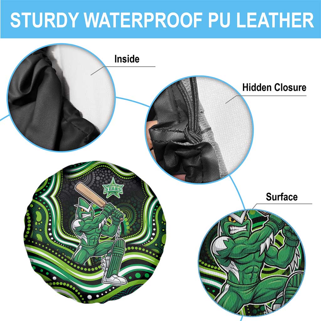 Melbourne Stars Cricket Spare Tire Cover Australian Cricket Mascot - Modern Indigenous Style
