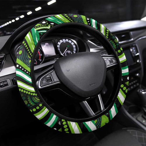 Melbourne Stars Cricket Steering Wheel Cover Australian Cricket Mascot - Modern Indigenous Style