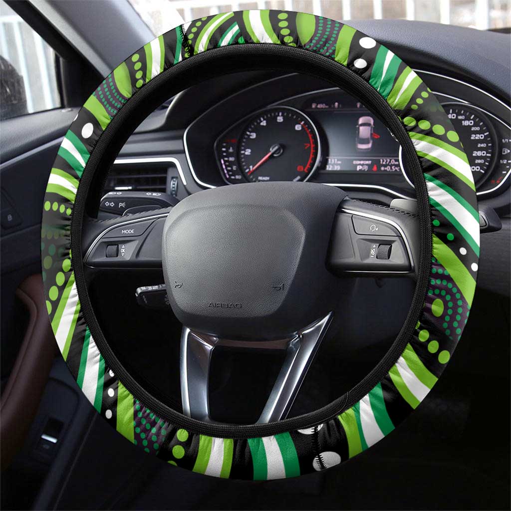 Melbourne Stars Cricket Steering Wheel Cover Australian Cricket Mascot - Modern Indigenous Style