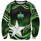 Melbourne Stars Cricket Sweatshirt Australian Cricket Mascot - Modern Indigenous Style
