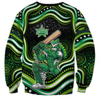 Melbourne Stars Cricket Sweatshirt Australian Cricket Mascot - Modern Indigenous Style