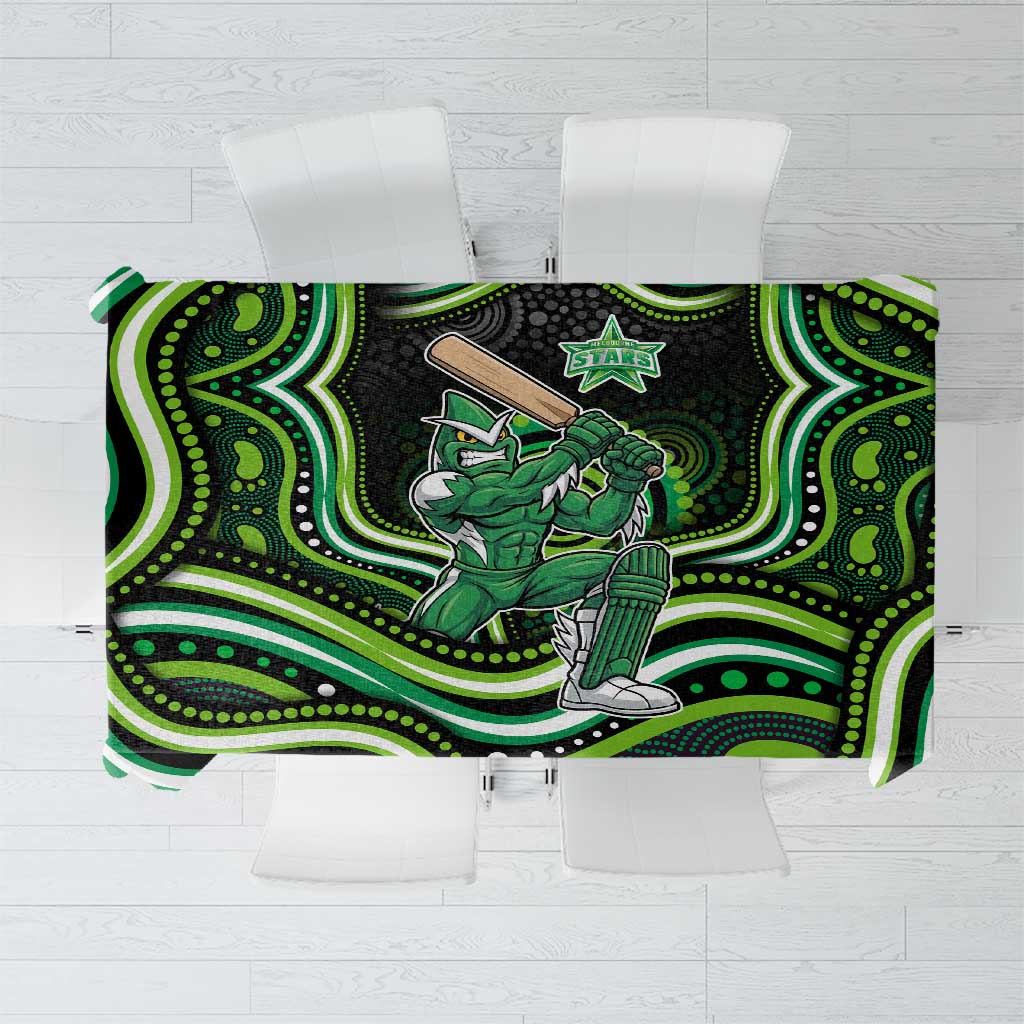 Melbourne Stars Cricket Tablecloth Australian Cricket Mascot - Modern Indigenous Style