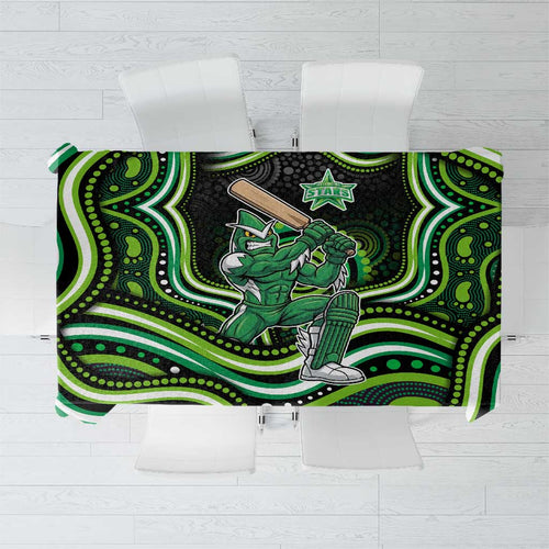 Melbourne Stars Cricket Tablecloth Australian Cricket Mascot - Modern Indigenous Style