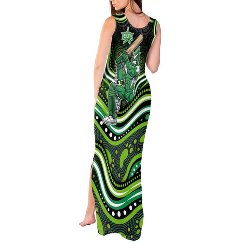 Melbourne Stars Cricket Tank Maxi Dress Australian Cricket Mascot - Modern Indigenous Style