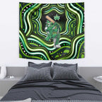 Melbourne Stars Cricket Tapestry Australian Cricket Mascot - Modern Indigenous Style