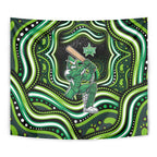 Melbourne Stars Cricket Tapestry Australian Cricket Mascot - Modern Indigenous Style