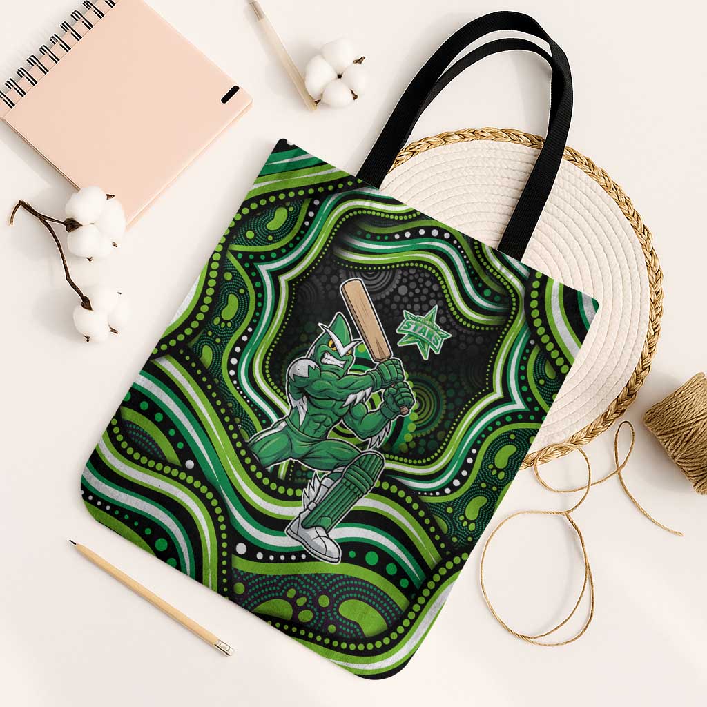 Melbourne Stars Cricket Tote Bag Australian Cricket Mascot - Modern Indigenous Style