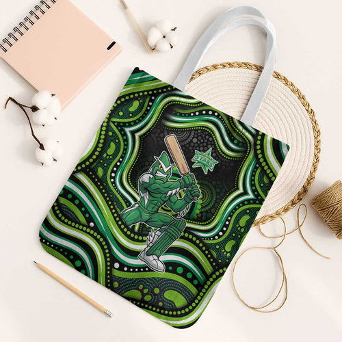 Melbourne Stars Cricket Tote Bag Australian Cricket Mascot - Modern Indigenous Style