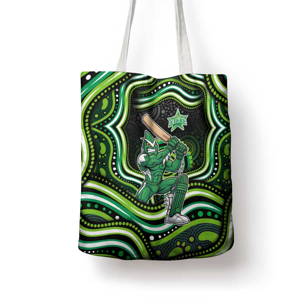 Melbourne Stars Cricket Tote Bag Australian Cricket Mascot - Modern Indigenous Style