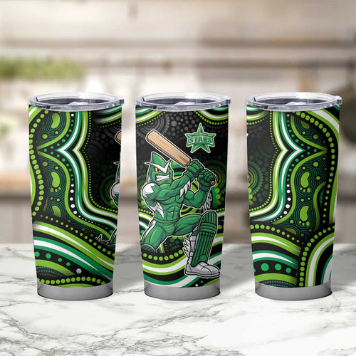 Melbourne Stars Cricket Tumbler Cup Australian Cricket Mascot - Modern Indigenous Style