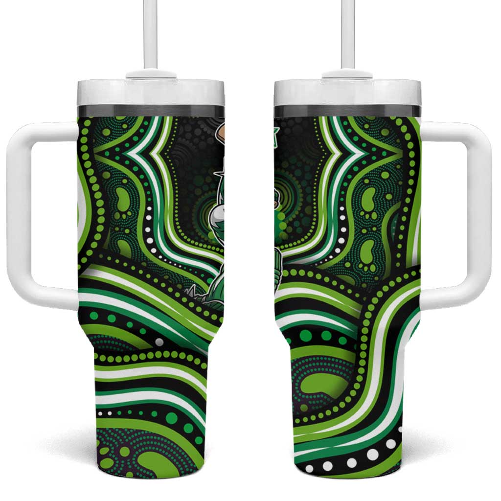 Melbourne Stars Cricket Tumbler With Handle Australian Cricket Mascot - Modern Indigenous Style