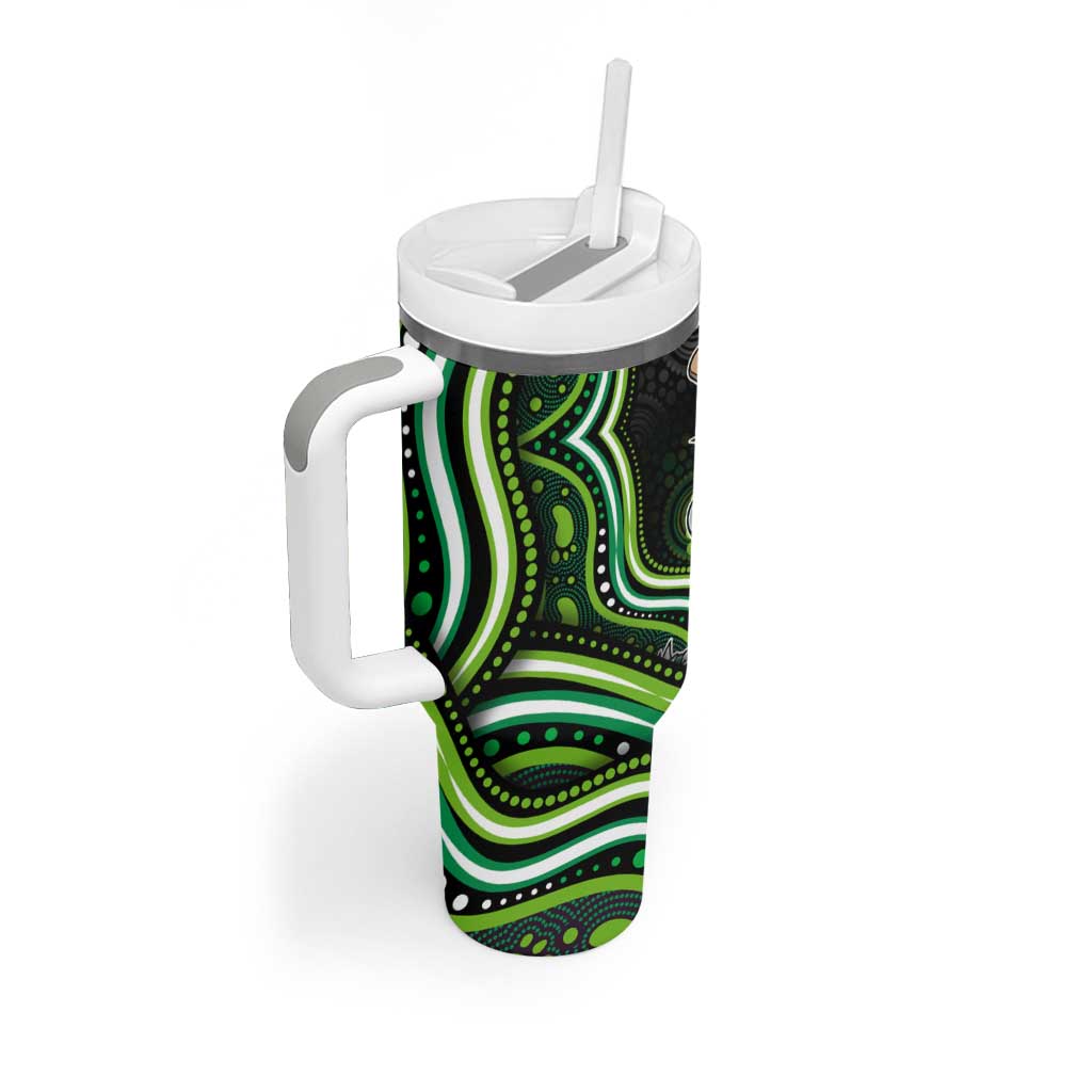 Melbourne Stars Cricket Tumbler With Handle Australian Cricket Mascot - Modern Indigenous Style