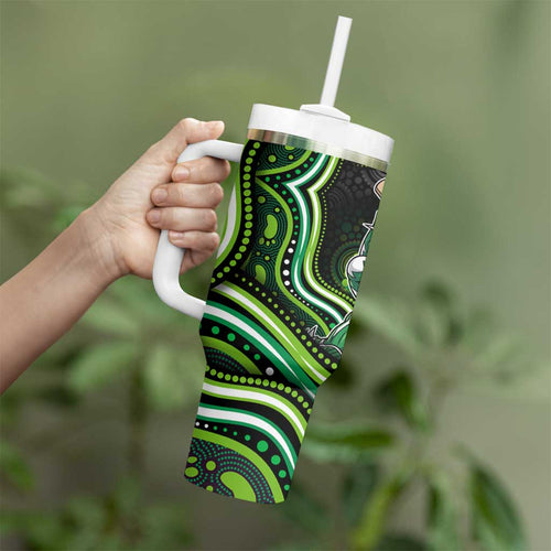 Melbourne Stars Cricket Tumbler With Handle Australian Cricket Mascot - Modern Indigenous Style