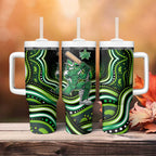 Melbourne Stars Cricket Tumbler With Handle Australian Cricket Mascot - Modern Indigenous Style