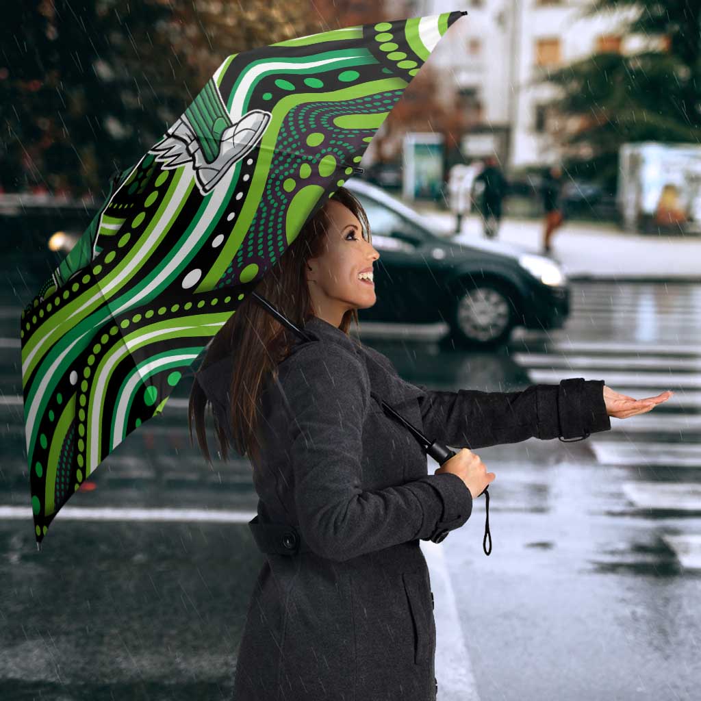 Melbourne Stars Cricket Umbrella Australian Cricket Mascot - Modern Indigenous Style