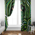 Melbourne Stars Cricket Window Curtain Australian Cricket Mascot - Modern Indigenous Style