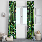 Melbourne Stars Cricket Window Curtain Australian Cricket Mascot - Modern Indigenous Style