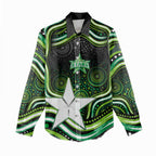 Melbourne Stars Cricket Women Casual Shirt Australian Cricket Mascot - Modern Indigenous Style