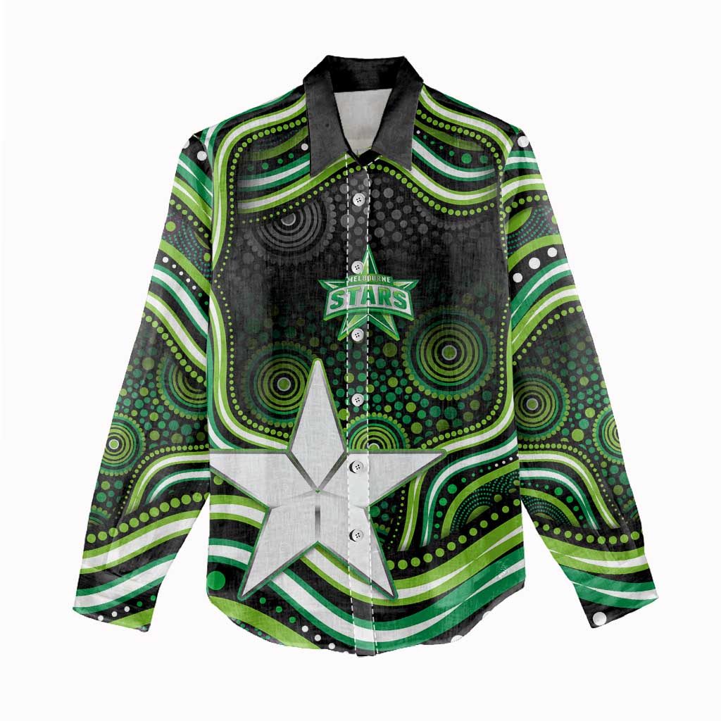 Melbourne Stars Cricket Women Casual Shirt Australian Cricket Mascot - Modern Indigenous Style