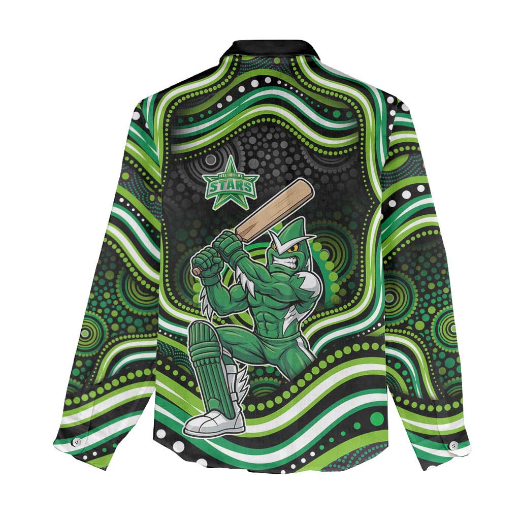 Melbourne Stars Cricket Women Casual Shirt Australian Cricket Mascot - Modern Indigenous Style