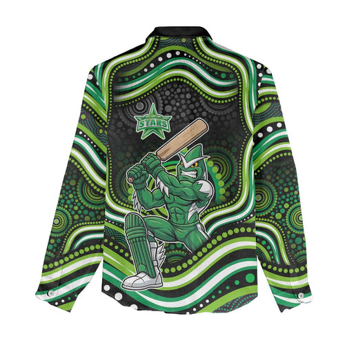 Melbourne Stars Cricket Women Casual Shirt Australian Cricket Mascot - Modern Indigenous Style