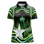 Melbourne Stars Cricket Women Polo Shirt Australian Cricket Mascot - Modern Indigenous Style
