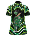 Melbourne Stars Cricket Women Polo Shirt Australian Cricket Mascot - Modern Indigenous Style