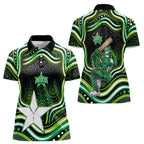 Melbourne Stars Cricket Women Polo Shirt Australian Cricket Mascot - Modern Indigenous Style