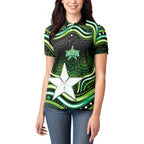 Melbourne Stars Cricket Women Polo Shirt Australian Cricket Mascot - Modern Indigenous Style