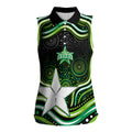 Melbourne Stars Cricket Women Sleeveless Polo Shirt Australian Cricket Mascot - Modern Indigenous Style