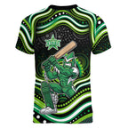 Melbourne Stars Cricket Women V-Neck T-Shirt Australian Cricket Mascot - Modern Indigenous Style