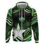 Melbourne Stars Cricket Zip Hoodie Australian Cricket Mascot - Modern Indigenous Style