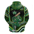 Melbourne Stars Cricket Zip Hoodie Australian Cricket Mascot - Modern Indigenous Style