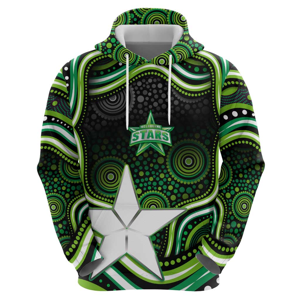 Melbourne Stars Cricket Zip Hoodie Australian Cricket Mascot - Modern Indigenous Style