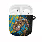 Gold Coast Titans Rugby AirPods Case Tribal Polynesian Power Art - Lightning Mascot