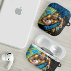 Gold Coast Titans Rugby AirPods Case Tribal Polynesian Power Art - Lightning Mascot