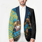 Gold Coast Titans Rugby Blazer Tribal Polynesian Power Art - Lightning Mascot